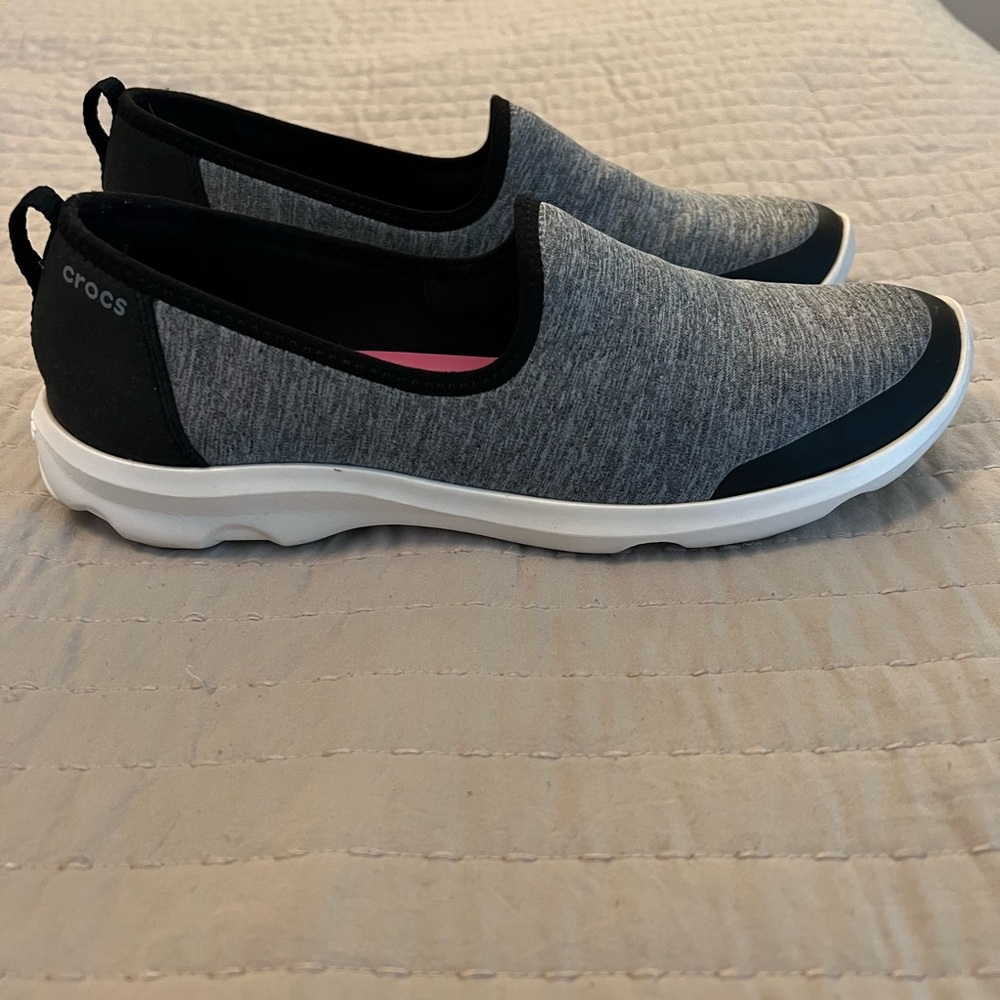 CROCS Women's Black and Gray Slip-On Shoes